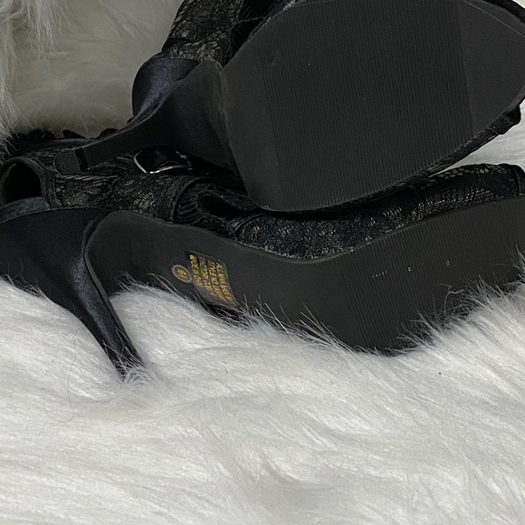 Black Lace Wild Rose.Black Lace Sexy Heels - Picture 5 of 9